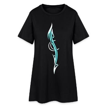 Lune Tribal Tattoo - Robe T-shirt Femme - noir - Devant