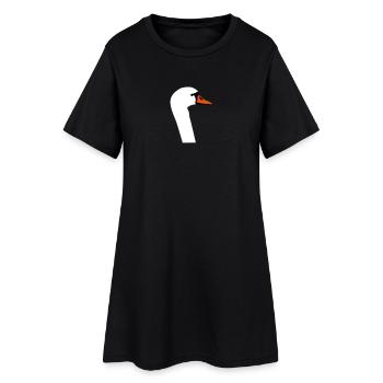 Cygne - Robe T-shirt Femme - noir - Devant