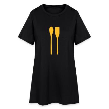 cuisine - Robe T-shirt Femme - noir - Devant