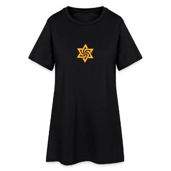 Rael Star (Symbol/Star) 2c - Robe T-shirt Femme - noir - Devant