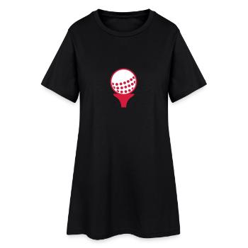 balle de golf - Robe T-shirt Femme - noir - Devant