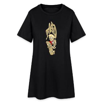 Célèbre après la mort - Robe T-shirt Femme - noir - Devant