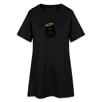 Holy Jesus - Frauen T-Shirt-Kleid - Schwarz - Vorne