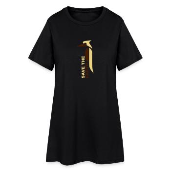 savetheearth03_2f - Robe T-shirt Femme - noir - Devant