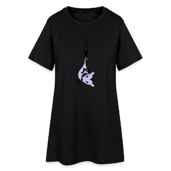opossum - Frauen T-Shirt-Kleid - Schwarz - Vorne