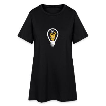 Ampoule - Robe T-shirt Femme - noir - Devant