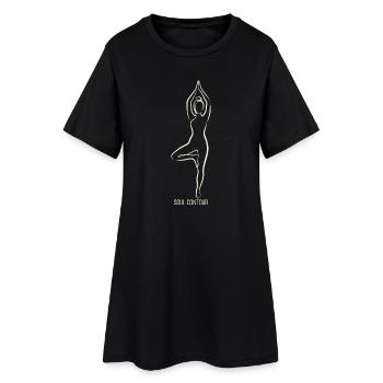 SOUL CONTOUR - Vrikshasana - Women’s T-Shirt Dress - black - Front