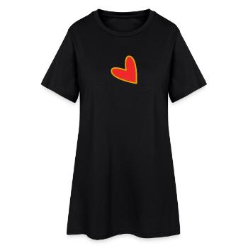 PAPOUNET. PAPA. FÊTE DES PÈRES. BONNE FÊTE PAPA - Robe T-shirt Femme - noir - Devant