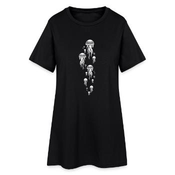 méduses - Robe T-shirt Femme - noir - Devant