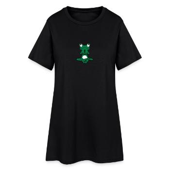 Yoga méditation grenouille - Robe T-shirt Femme - noir - Devant