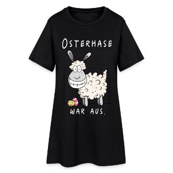 Osterhase war aus Funshirt Ostern Geschenk - Frauen T-Shirt-Kleid - Schwarz - Vorne
