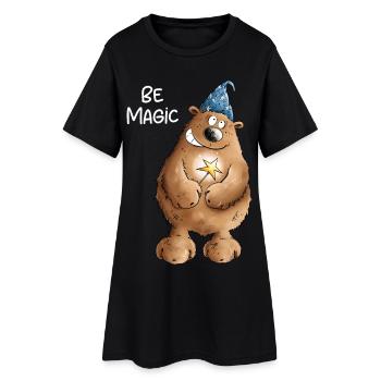 Soyez magicien magique Ours I magicien - Robe T-shirt Femme - noir - Devant