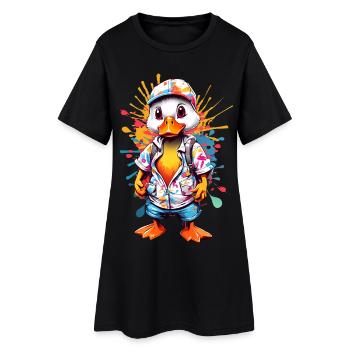 Canard cool - Robe T-shirt Femme - noir - Devant