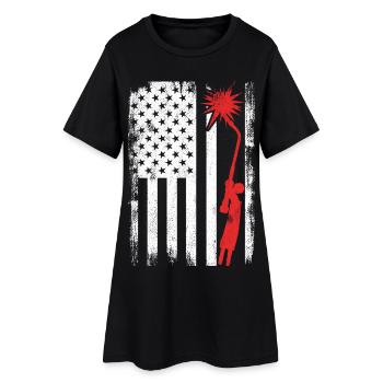 July 4 USA Welding - Women’s T-Shirt Dress - black - Front