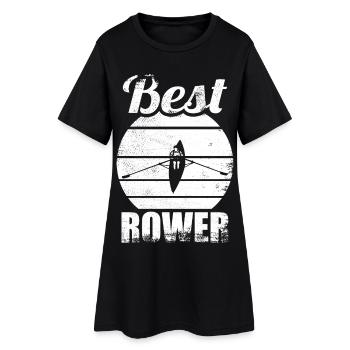 Ruderer - Frauen T-Shirt-Kleid - Schwarz - Vorne