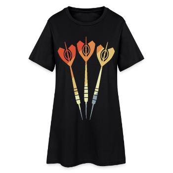 Fléchettes Vintage - Robe T-shirt Femme - noir - Devant