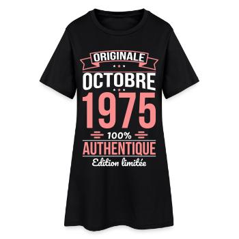 50. Jahrestag - Original - Oktober 1975 - Frauen T-Shirt-Kleid - Schwarz - Vorne