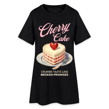 Cherries Cherry Pie Baking Gift - Women’s T-Shirt Dress - black - Front