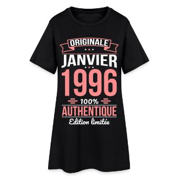 30-jähriges Jubiläum – Original – Januar 1996 - Frauen T-Shirt-Kleid - Schwarz - Vorne