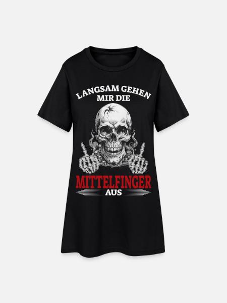 Je commence lentement à manquer de doigts d’honneur - Robe T-shirt Femme - noir