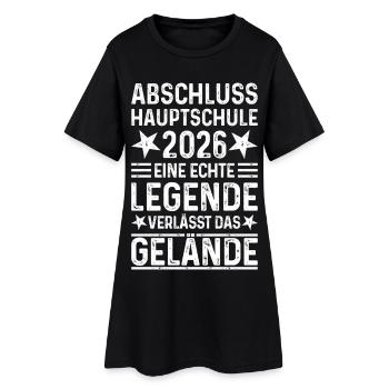 Graduation 2026 Hauptschule Spruch Legend Gelände - Women’s T-Shirt Dress - black - Front