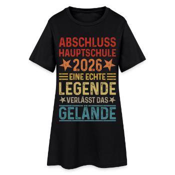 Remise des diplômes 2026 Hauptschule Hauptschulabschluss - Robe T-shirt Femme - noir - Devant