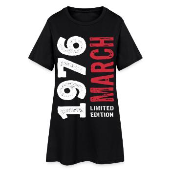 Édition limitée cadeau d’anniversaire de mars 1976 - Robe T-shirt Femme - noir - Devant