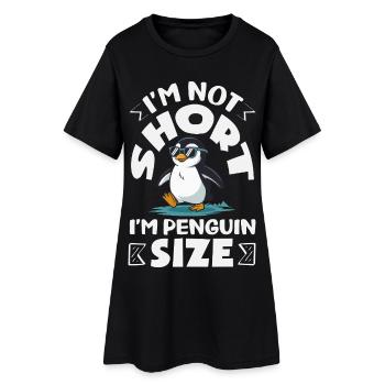 Pingouin mignon - Cadeau pour l’amoureux des manchots - Robe T-shirt Femme - noir - Devant