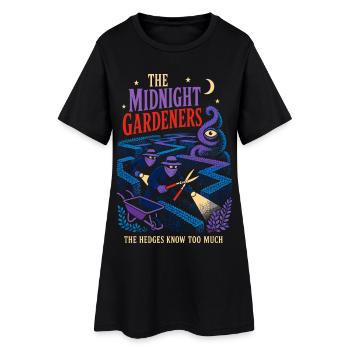 Jardiniers mystérieux de minuit - Robe T-shirt Femme - noir - Devant