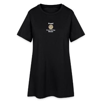 Französische Dogge, Proud French Dog Owner - Frauen T-Shirt-Kleid - Schwarz - Vorne