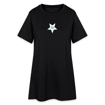 was zum schenken, 30 sternmotiv - Frauen T-Shirt-Kleid - Schwarz - Vorne