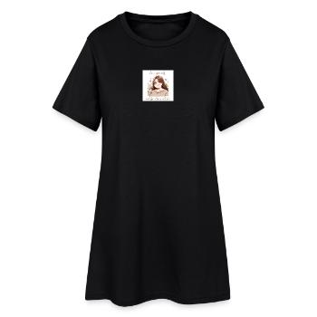 Une jolie femme ronde qui s’aime - Robe T-shirt Femme - noir - Devant