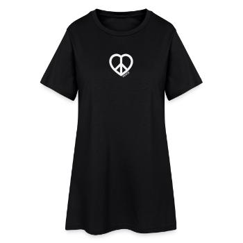 Symbole de la Paix du Cœur - Robe T-shirt Femme - noir - Devant