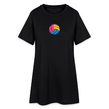 Le ballon de volley-ball - Robe T-shirt Femme - noir - Devant