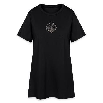 Shell Rays Silhouette - Frauen T-Shirt-Kleid - Schwarz - Vorne