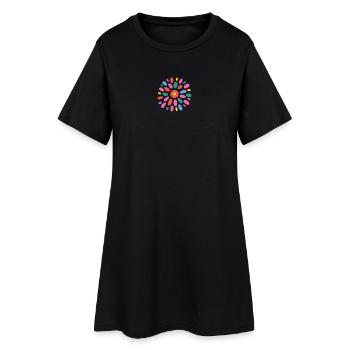 HAPPY BIRTHDAY. JOYEUX ANNIVERSAIRE. FELICITATIONS - Robe T-shirt Femme - noir - Devant
