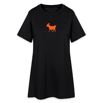 Ziege orange GOAT - Robe T-shirt Femme - noir - Devant