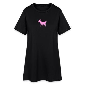 G.O.A.T. Rose de chèvre. - Robe T-shirt Femme - noir - Devant