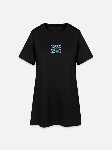 Bassd scho - Frauen T-Shirt-Kleid - Schwarz