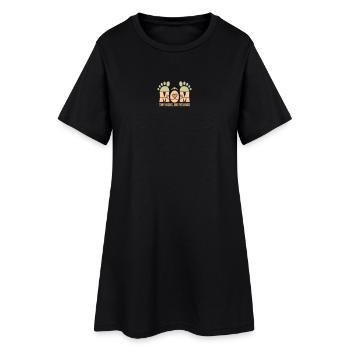 Kleine Tritte, große Gefühle – Die Bindung einer Mutter - Frauen T-Shirt-Kleid - Schwarz - Vorne
