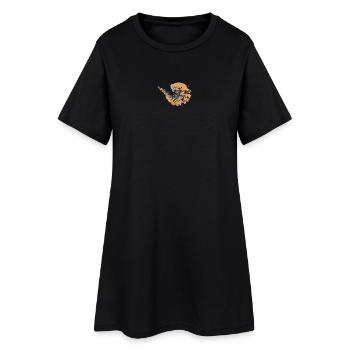Yoga Training mit Style - Frauen T-Shirt-Kleid - Schwarz - Vorne