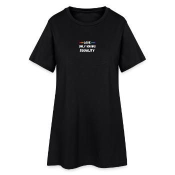 L’amour seul connaît l’égalité - Robe T-shirt Femme - noir - Devant