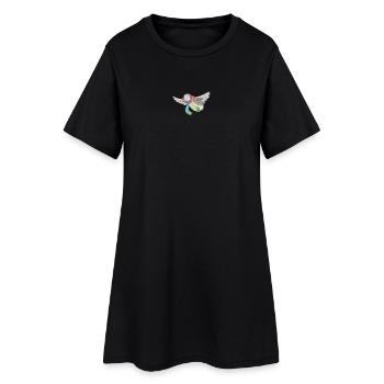 Pinguin für Frieden - Frauen T-Shirt-Kleid - Schwarz - Vorne