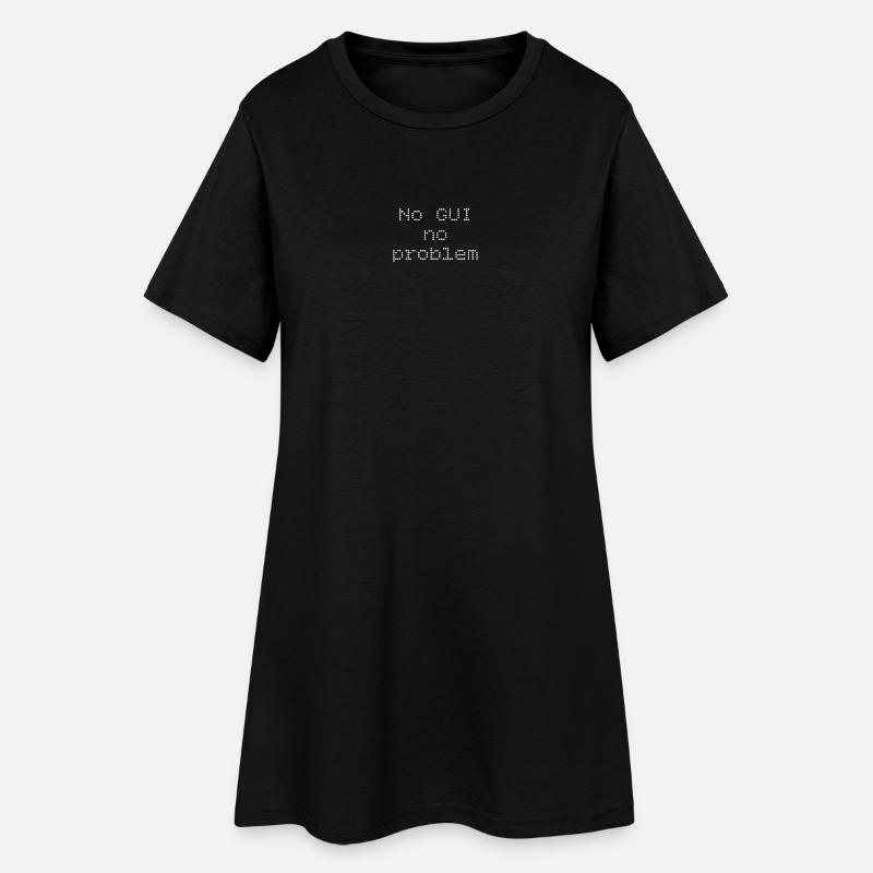 No GUI no problem - Frauen T-Shirt-Kleid - Schwarz