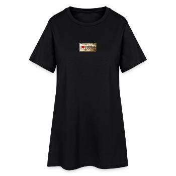 Panneau vintage « I love vodka » - Robe T-shirt Femme - noir - Devant