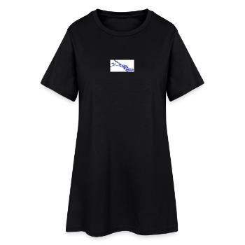 Poissons du lac de Constance - Robe T-shirt Femme - noir - Devant
