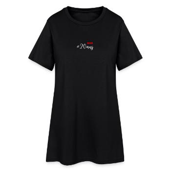 20. 20e ANNIVERSAIRE. ANNIVERSAIRE 20 ANS. 20 ANS. - Robe T-shirt Femme - noir - Devant