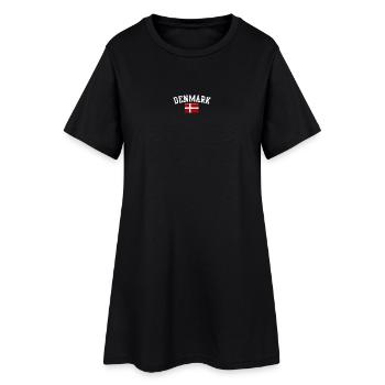 Typographie du drapeau arche du Danemark - Robe T-shirt Femme - noir - Devant