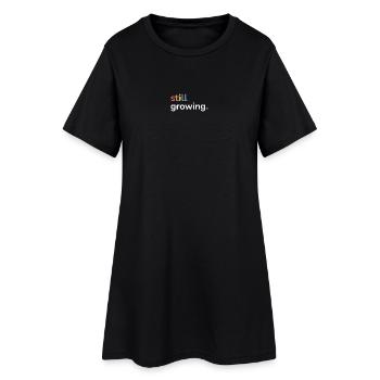 Still Growing Pride Regenbogen minimalistisch - Frauen T-Shirt-Kleid - Schwarz - Vorne