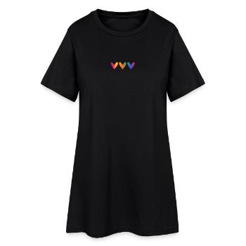 SAINT VALENTIN. COEUR. JE T'AIME. I LOVE YOU - Robe T-shirt Femme - noir - Devant